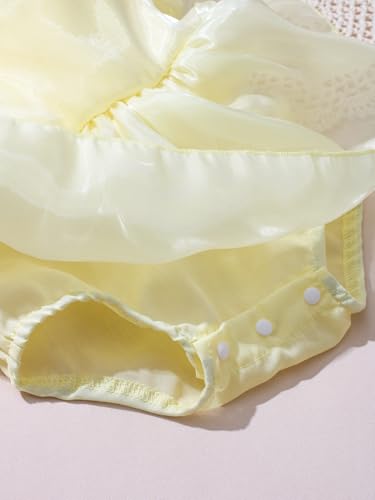 Ylsteed Newborn Photography Outfits Girls Newborn Photography Props Baby Girls Lace Romper with Tulle Skirt Infant Photo shoot Outfits Photo Props - color: 2770-yellow
