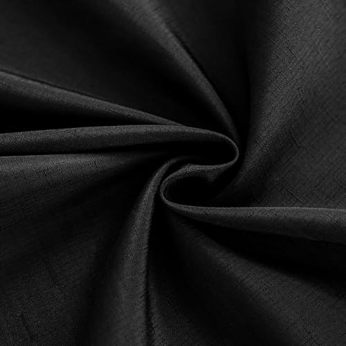 Seenus Black Long Table Cloth Fits 8 Foot Rectangle Table, Stain Resistant & Wipeable Fabric Tablecloth for 10-12 Seats Dining Banquet Party, 60 x 120 Inch - color: Black, size: 120" x 60" (Rectangular)