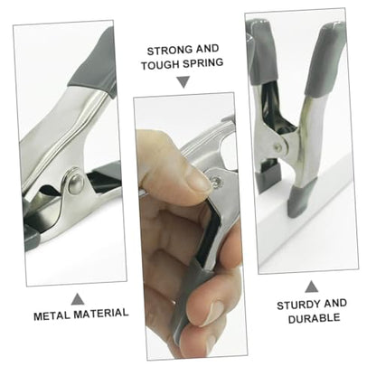 VALICLUD 6pcs 4-inch Heavy Duty Backdrop Spring Clamps for Photography Studio, Muslin Background Clips for Photo Booth and Backdrop Stand, Portable Background Fixing Clips