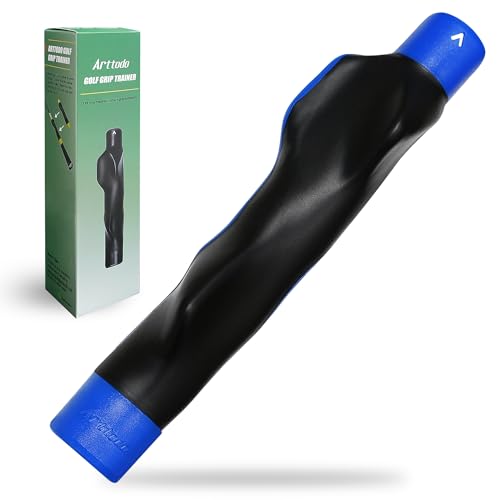 Golf Grip Trainer, Right or Left Handed Golf Training Aid for All Levels of Golfers - Fix Hand Position & Grasp, Master Correct Grip Posture, Golf Accessories - color: Blue-1 Pack, size: Right Hand
