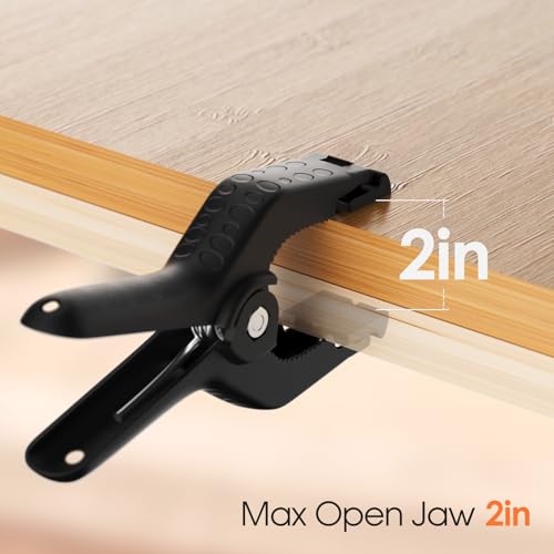 Backdrop Clamps Clips - 4.5in - Spring Clamps for Backdrop Stand, 8 Pack Black Heavy Duty Plastic Muslin Photo Clamp for Photography Photobooth, Balloon Arch, Woodworking - size: 4.5in