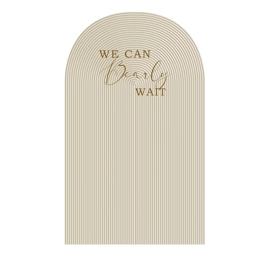 Beige Pipples Arch Backdrop Covers for Birthday Party We Can Bearly Wait Arched Background Stand Fabric Cover Baby Shower Parties Decoration Props (2.2x5FT) - color: Kp-gx-2361, size: 2.2ftx5ft (Only Cover)
