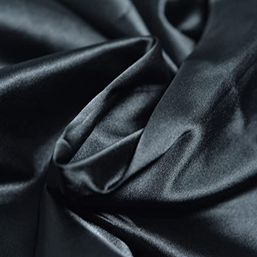 YOOCHEESE Flat Lay Silk Backdrops for Photography: Satin Silk Fabric for Cosmetics Jewelry & Small Product Photo Shooting Background(75X100cm/2.5X3.3ft, Black) - color: Black