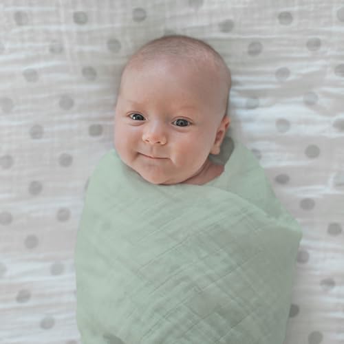 SwaddleDesigns Cotton Muslin Swaddle Blankets for Babies, Set of 4, Neutral Receiving Blankets for Newborn, Baby Registry & Gift, 46x46 inches, Spring Garden - color: Spring Garden