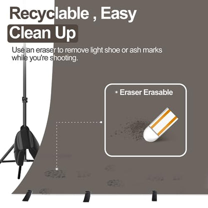 Emart Thunder Grey Paper Backdrops for Photoshoot, Photography Matte Seamless Roll Background 53" x 16" Long for Food, Product, Portrait Photo Shoot