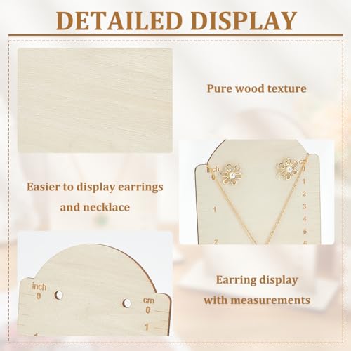 FINGERINSPIRE 2 Pcs Earring Measurement Display Stand 5.1x2.4x6.3 Wood Ear Stud Stand Earring Organizer Frame with Measurement Floral White Arch-Shaped Earring Holder for Measuring Selling Earring - size: 5.1x2.4x6.3"