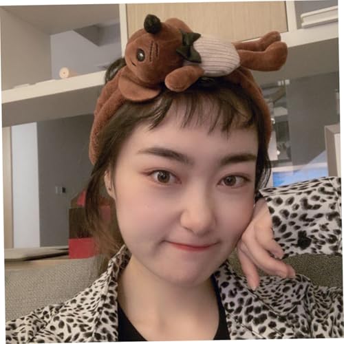 VICASKY Washing Face Hairband Cartoon Animal Headband for Women, Soft Elastic Makeup Hairband Prop for Skincare and Birthday Photography