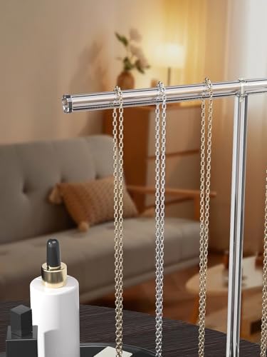 Acrylic Jewelry Necklace Organizer Holder for Women, Bracelet Display Stand for Vendors, Clear Storage Hanger for Small Necklace, Jewelry Hanging Tree Stand for Selling (1 Tier) - style: 1 Tier