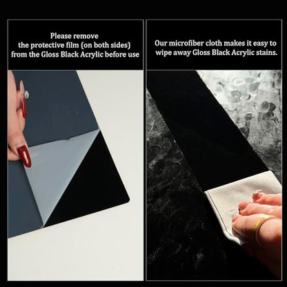 Product Photography Backdrops with Gloss Black Acrylic, 23x35in Photo Backdrop Board, 10Pcs 20Patterns Background Table Top Shooting Kit for Food, Jewelry, Cosmetics & Content Creation, MDAOCRY