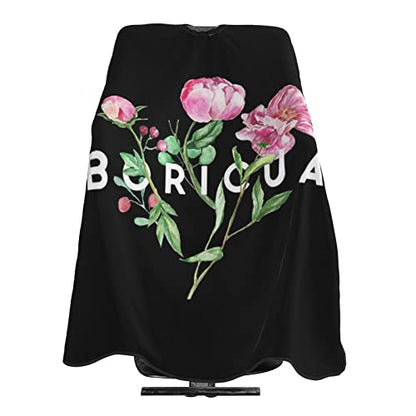 Puerto Rico Barber Cape With Adjustable Closure, Hairdressing Haircut Apron Barber Cover Gown For Hairdresser Styling Home - color: Puerto Rico Floral