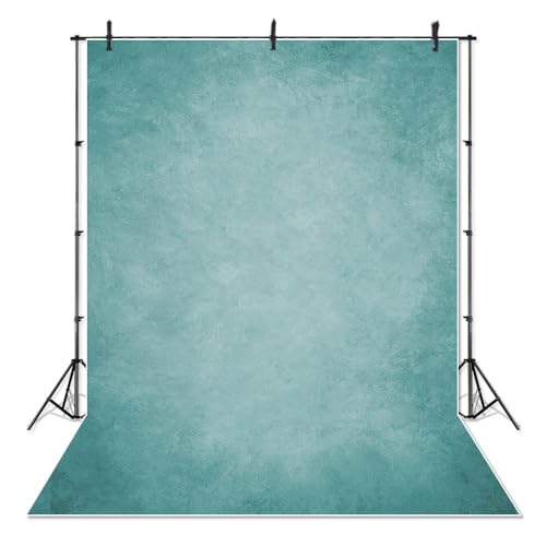 Mocsicka Cyan Photography Backdrops Teal Texture Abstract Photo Backdrop Vintage Headshot Portrait Background for Photography Studio Props (Cyan, 6x8ft) - color: Cyan, size: 6x8ft