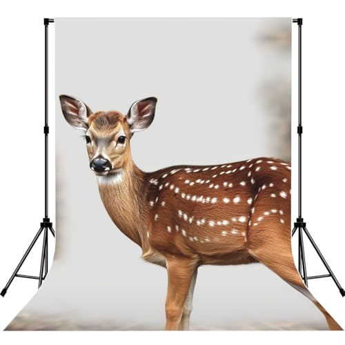 Spotted Deer Backdrop Background for Photography 5x7ft Photobooth Professional Photo Backdrop Curtains Video Photography Studio Photo Backgrounds Banner Booth Background Screen Parties - color: Spotted Deer