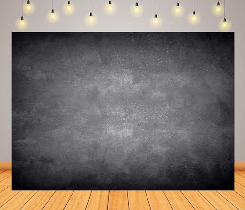 BELECO 10x8ft Fabric Black Gray Wall Backdrop Abstract Concrete Texture Grunge Wall Background Birthday Party Decorations Banner Kids Adults Portrait Photoshoot Studio Props - size: 10x8ft