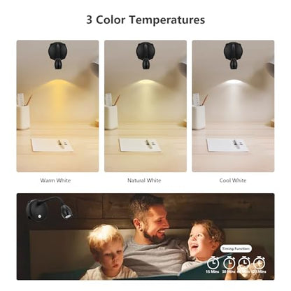 Cordless Spotlight Battery Operated, LED Picture Light, Dimmable Accent Light with Remote, Indoor Stick on Display Lamp for Plant Tree Photo Dartboard Painting Artwork Portrait
