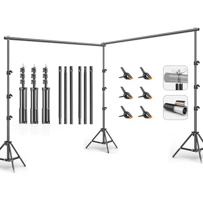 10x20FT Backdrop Support Stand for Photography，Adjustable Width & Length Backdrop Stand Background Support System Kit for Photo Video Studio Shooting, Party, Outdoor, Wedding - size: 10*20FT