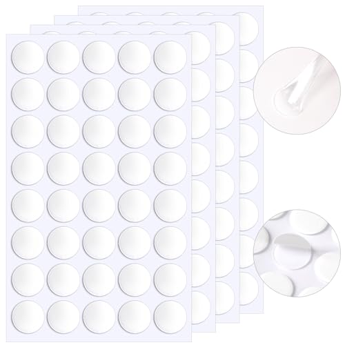 JANYUN 140 Pcs Double Sided Sticky Dots Removable Round Putty Clear Double Sided Tape for Crafts No Trace Sticky Tack Adhesive Tape (25 mm) - size: 0.98" Round