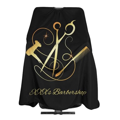 Custom Barber Cape Hairdresser Cape, Add Your Photo Text Logo Personalized Barber Salon Cape for Men, Customized Hair Cutting Cape for Home Salon Barbershop - color: B-barber 4