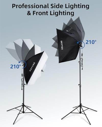 Skytex Softbox Lighting Kit 3Pack, 20x28in Soft Box | 135W 5500K E27 Bulb Continuous Photography Lighting, Photo Studio Lights Equipment for Camera Shooting, Video Recording - size: 3 softbox fixed