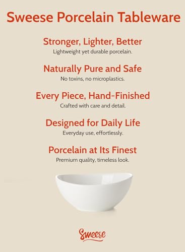Sweese 10 oz Small White Porcelain Bowls - Set of 6 Dessert, Ice Cream, Snack & Yogurt Bowls, Ceramic Serving Bowls for Rice or Soup - color: White, style: Small (10 oz)