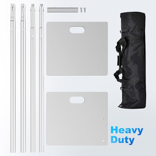 Pipe and Drape Backdrop Stand Kit Backdrop Stand For Parties 10ftx10ft Adjustable Photo Backdrop Stand Heavy Duty Background Stand for Wedding Banquet Decorations Silvery