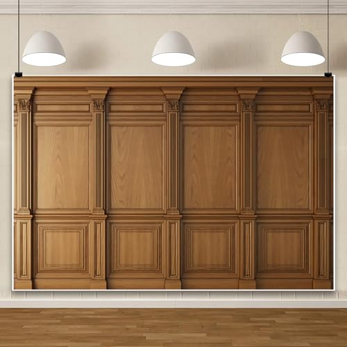 AOFOTO Vintage Room Inside Backdrop Classic French Frame Light Brown Walls Photo Background for Wedding Bridal Shower Party Banner Home Headboard Decor Wall Photo Studio Booth Props 5x3ft - color: light brown, size: 5x3ft