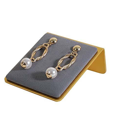 Velvet earrings holder for girls, Grey earring organizer board, Gold earring stand display for selling【Grey】 - color: Grey