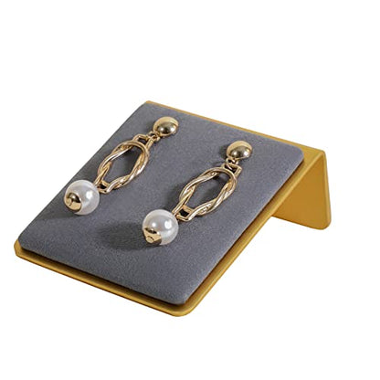 Velvet earrings holder for girls, Grey earring organizer board, Gold earring stand display for selling【Grey】 - color: Grey