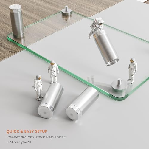 Hemudu Clear Computer Monitor Stand Riser with Height Adjustable Multi Media Desktop Stand for Flat Screen LCD LED, Laptop/Notebook/Xbox One,HD01T-002 - color: Clear