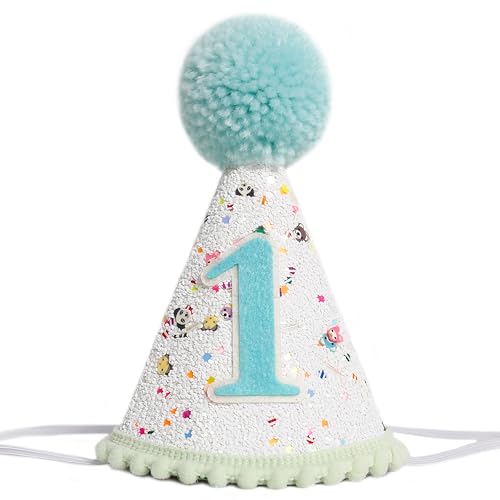 KOJIN 1st Birthday Hat for Baby Girl/Boy - First Birthday Decorations, Cake Smash Photo Prop - color: Green