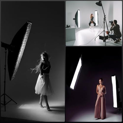 Godox 30x120cm Strip Softbox Quick Release, UL 11.8"x47" Honeycomb Grid Soft Box Bowens Mount with Diffusers/Diffuser Plate for Portrait Photgraphy Studio Monolight Video Lighting, Streaming - size: UL-30x120cm