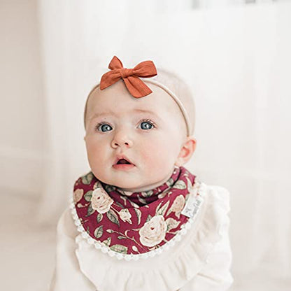 jollybows 20pcs Baby Girls Cotton Hair Bows Headbands Nylon Hair Bands Elastic Hair Accessories for Newborn Kids Infants Toddlers - color: 4- 20PCS baby girl bows