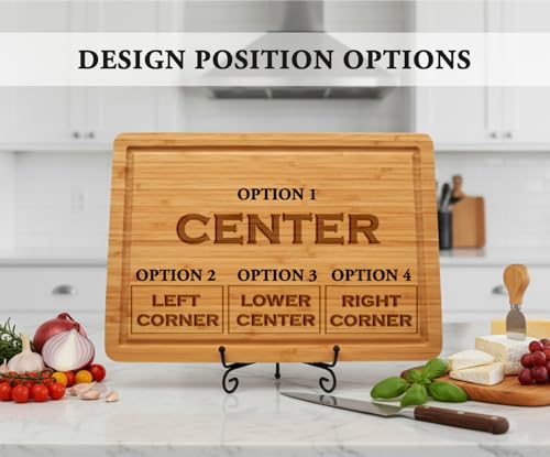 Custom Cutting Board with Logo,Image and Text | Personalized Engraved Bamboo Charcuterie Boards,Ideal Gift for Realtors and Closing Gifts,Real Estate Agent Gifts to Clients,Personalized Kitchen Gifts