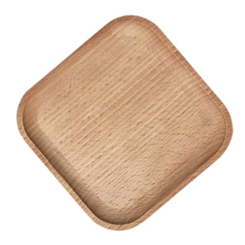 Ciieeo Wooden Serving Plate Mini Appetizer Tray Small Square Dessert Plate for Party Snack Display and Food Photography Prop