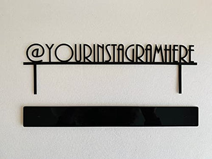 Custom Hashtag Sign Metal Table Sign Personalized Social Media Your Text Here Freestanding Signage Laser Cut Business Logo Tabletop Reception Centerpiece Birthday Event Photo Prop Social Media @ At