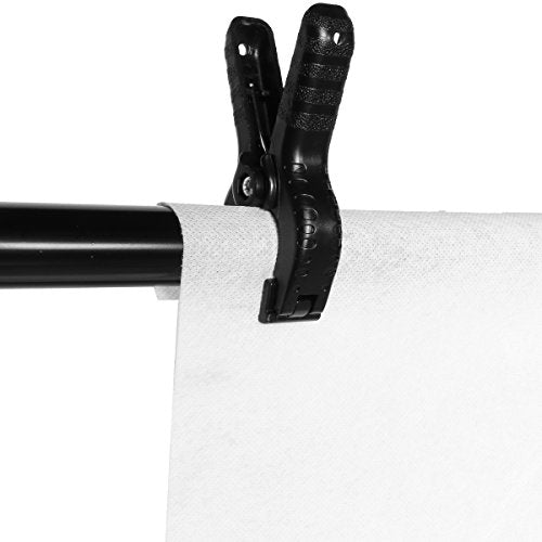 SLOW DOLPHIN Heavy Duty Spring Clamps Clip 4.5 Inch for Muslin/Paper Photo Studio Backdrops Background-6 Pack(Black) - color: Black