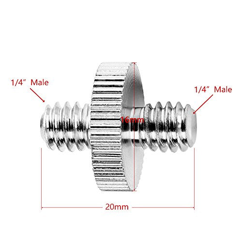 Anwenk 1/4 to 3/8 Screw Adapter Converter Threaded Screws Adapter Spigot Screw Mount Set for Camera Tripod Monopod Ballhead Flash Light Stand Shoulder Rig - color: Screw 20Pack