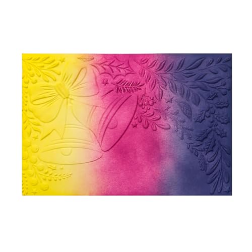 BAOFALI 3D Embossing Folder for Card Making,Bow Tied on The Bell Clear Plastic Texture Fades Embossing Folder Template for Scrapbooking and Other Paper Craft Album Stamps DIY Decoration - color: Bow Tied on the Bell Clear
