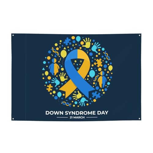 World Down Syndrome Awareness Day Backdrops 47 * 71 Inches Holiday Party Photography Background Indoor Outdoor Festival Photo Banner Booth Props Wall Decoration - color: Blue