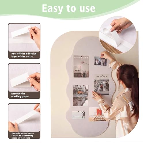 Cute Bulletin Board for Walls 34'' x 17'' Push Pin Board,Cloud Vision Boards Picture Board for Photos Decorative Cork Board for Office Felt Bulletin Board with 15 Push Pins (Cloud - Light Gray) - color: Cloud - Light Gray