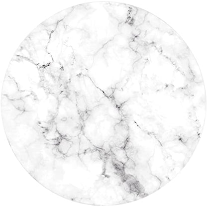 DEAYOU Marble Lazy Susan, Natural Marble Round Tray Turntable Cake Stand, 12" Lazy Susan Cheese Board with Silent Rotating for Serving, Table Display, Cupcake, White, Revolving Cake Leveler Spinner