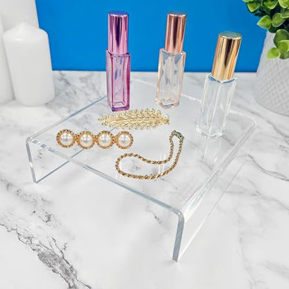 Plymor Clear Acrylic Short Square Display Riser, 2" H x 6" W x 6" D (1/8" thick) - size: 2" x 6" x 6"