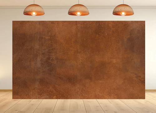 12x8ft Rusty Brown Metal Texture Close-Up Backdrop Weathered Surface Industrial Finish Photo Background Tapestry for Rustic Industrial Decor Party Home Decorations Studio Props - size: 12X8ft