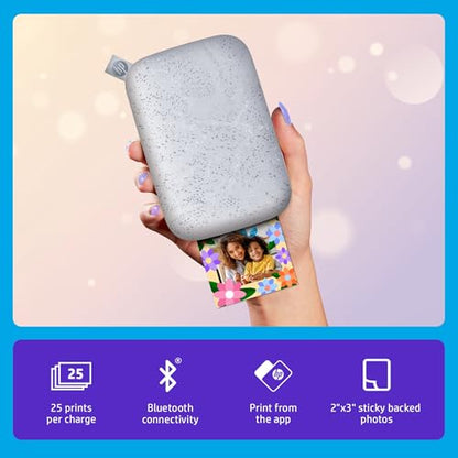 HP Sprocket Portable Photo Printer (2nd Edition) – Instantly print 2x3" sticky-backed photos from your phone – [Luna Pearl] [1AS85A] - color: Luna Pearl, style: Printer