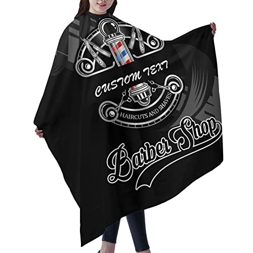 Custom Barber Cape, Personalized Haircut Salon Cape for Men - color: Barber-1