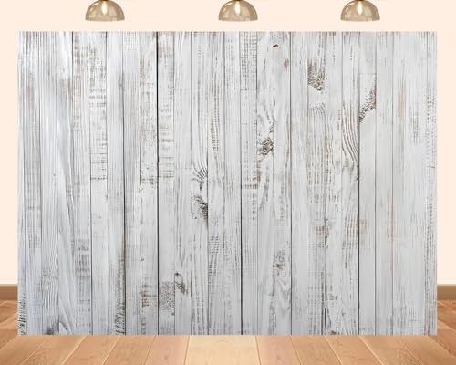 12x10ft Fabric Wood Backdrop Rustic Vintage Wooden Floor Photograph Background Baby Shower Birthday Party Cake Table Decoration Banner Photo Booth Prop - size: 12X10ft