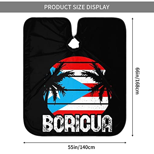 Puerto Rico Barber Cape With Adjustable Closure, Hairdressing Haircut Apron Barber Cover Gown For Hairdresser Styling Home - color: Boricua