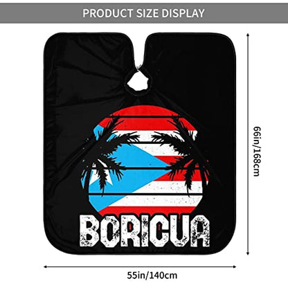 Puerto Rico Barber Cape With Adjustable Closure, Hairdressing Haircut Apron Barber Cover Gown For Hairdresser Styling Home - color: Boricua