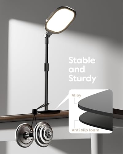 Video Conference Lighting for Zoom Meeting, Ring Light for Desk with Flexible Stand, 30 Light Modes Zoom Lighting for Computer, Desk Ring Light & Memory Function for Video Calls, Live Stream, Webcam - size: 1Pack