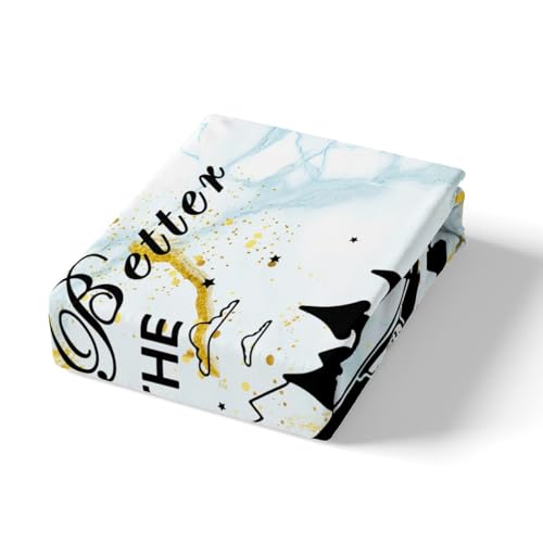 Feelyou Marble RV Camping Bed Sheets Set Happy Camping Sheet Set Cartoon Camping Car Sheets with Deep Pocket Fitted Sheet Blue Marble Texture Bedroom Decor Farmhouse Bedding Set Bed Set Twin Size - size: Twin