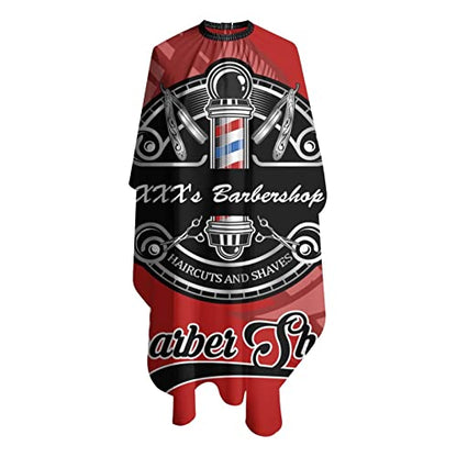 Custom Barber Cape, Personalized Haircut Salon Cape for Men - color: Salon Barber-25